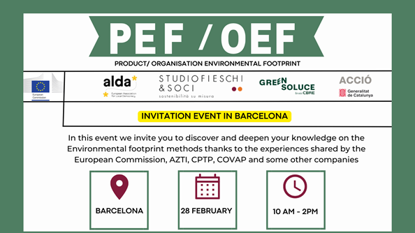 Invitation to capacity building events for the European Union recommended life cycle assessment method PEF/OEF